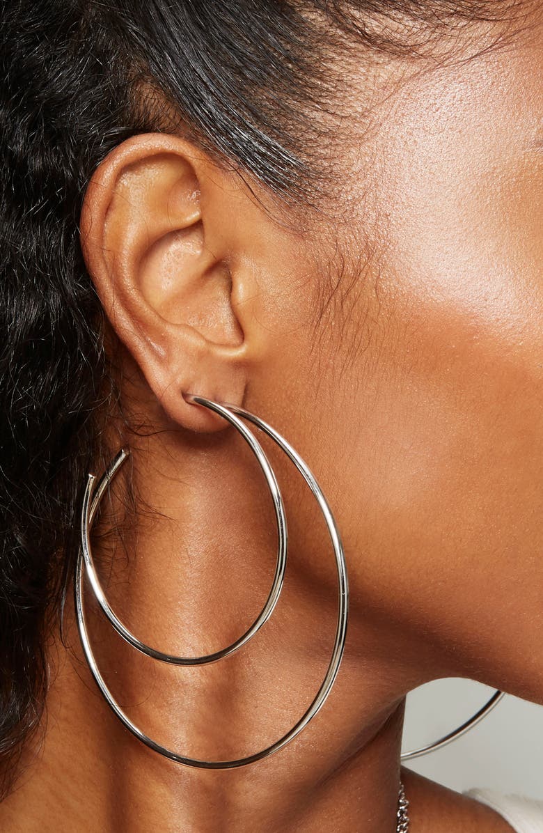 Vince Camuto Thin Gold Hoop Earrings, Alternate, color, 