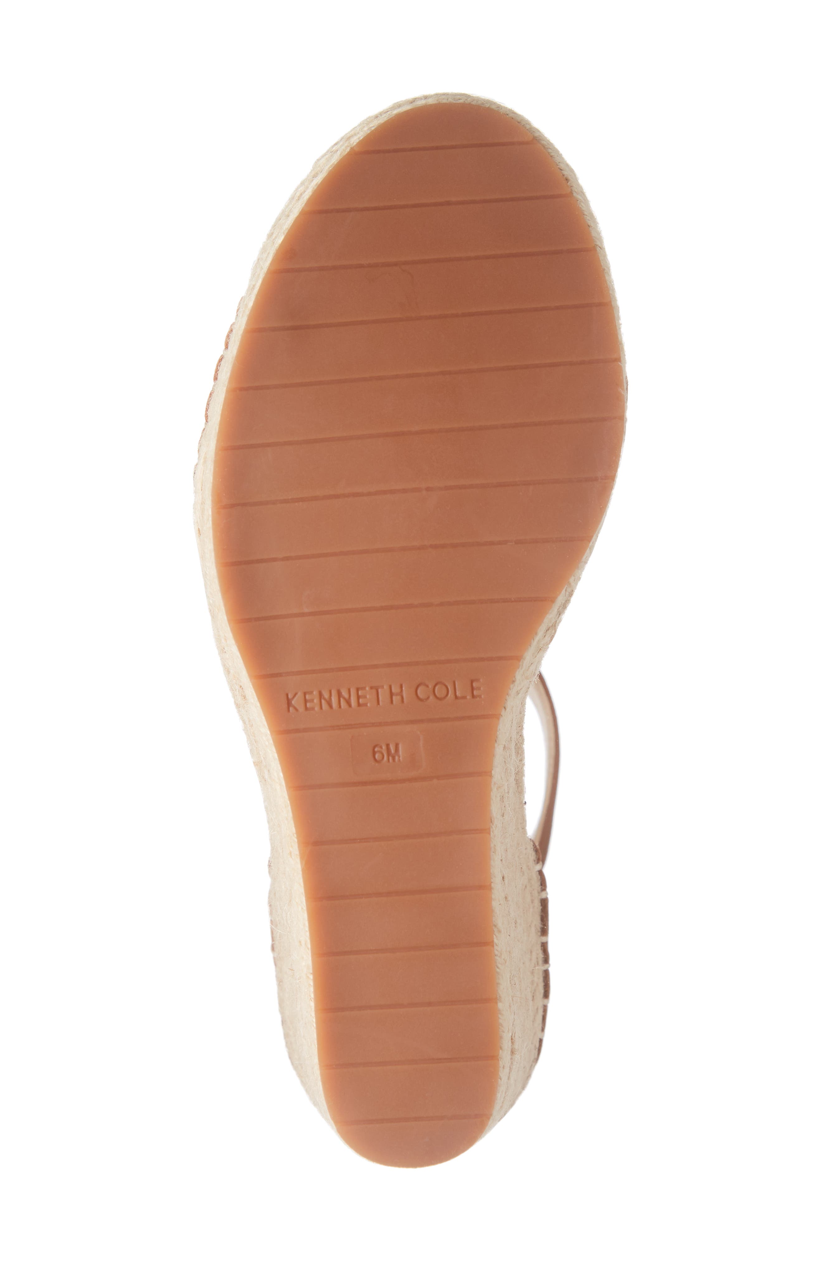 Olivia T-Strap Wedge Sandal, Alternate, color, COGNAC LEATHER