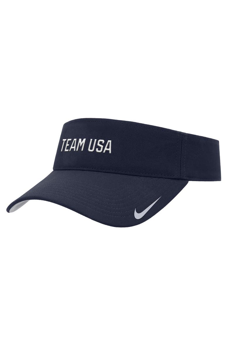 Men's Nike Navy Team USA Ace Dri-FIT Adjustable Visor, Main, color, Navy