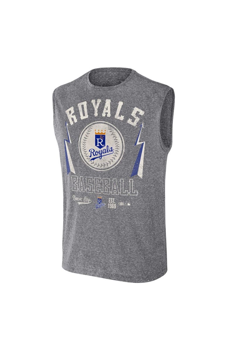 Darius Rucker Collection by Fanatics Men's Darius Rucker Collection by Fanatics Charcoal Kansas City Royals Muscle Tank Top, Alternate, color, Charcoal