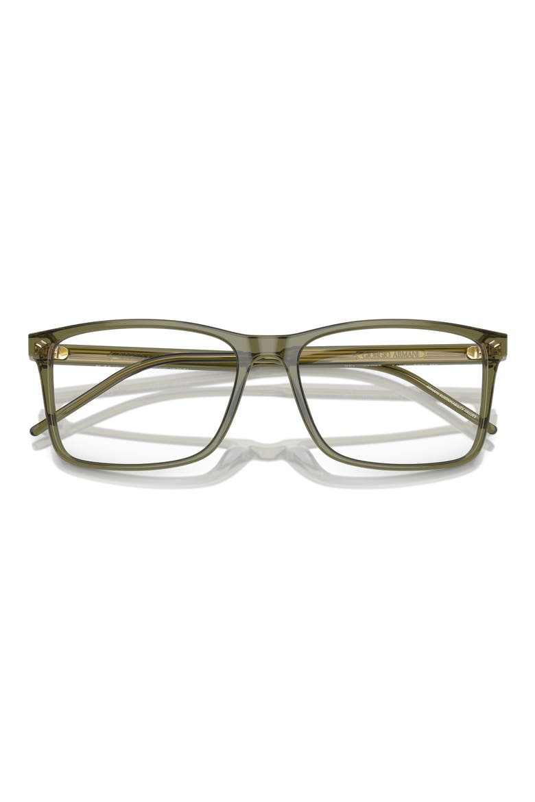 55MM RECTANGLE, Alternate, color, TRANSPARENT GREEN / DEMO LENS