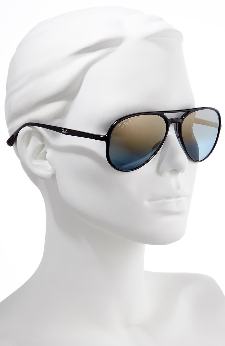 Ray-Ban 58mm Chromance Polarized Aviator Sunglasses, Alternate, color, 