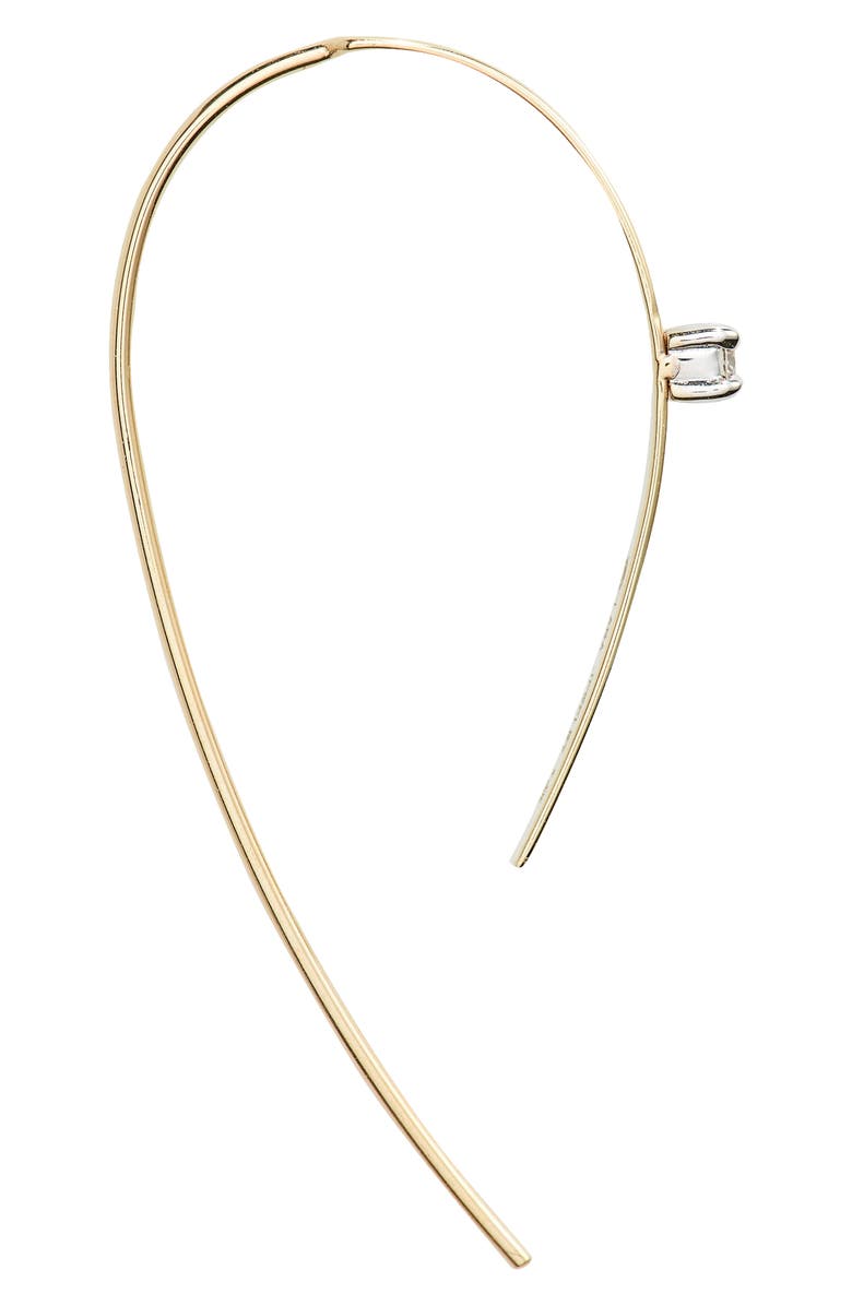 LANA 14K Gold Small Diamond Hooked-On Hoop Earrings, Alternate, color, 
