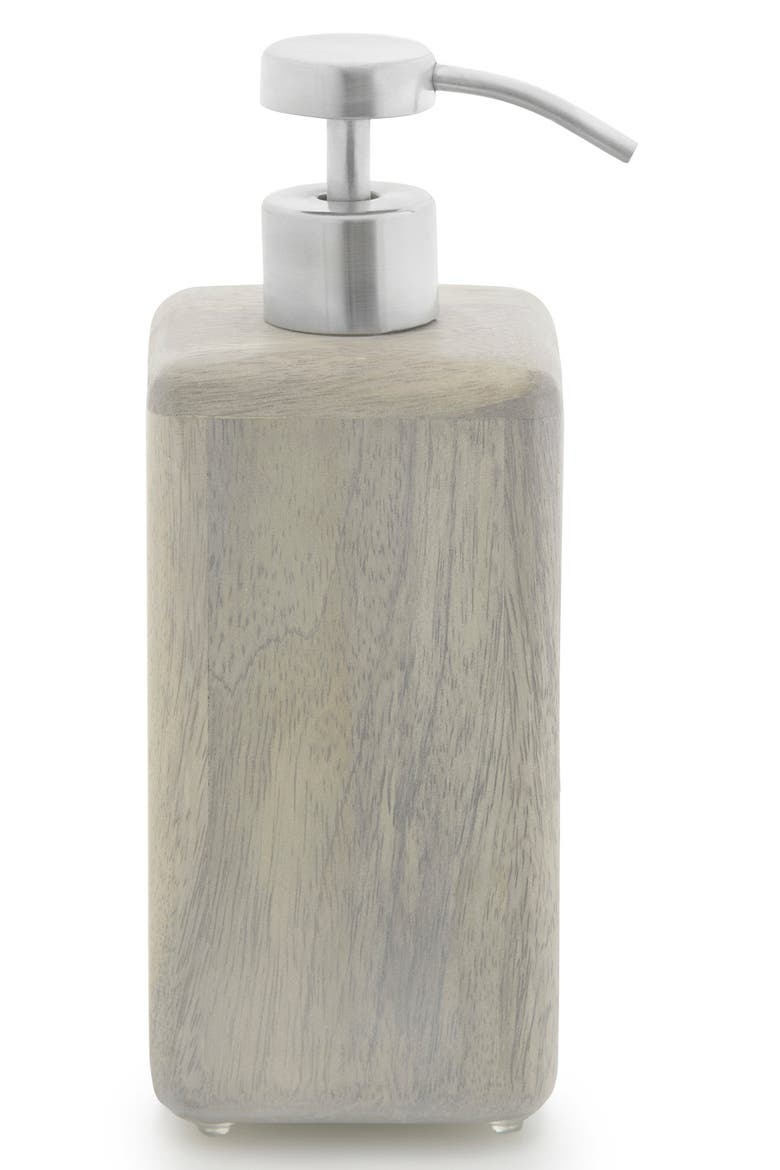 Fiji Mango Wood Lotion Dispenser, Main, color, WHITE WASH