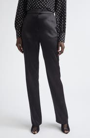 Valentino Tailored Double Duchesse Stretch Silk Pants