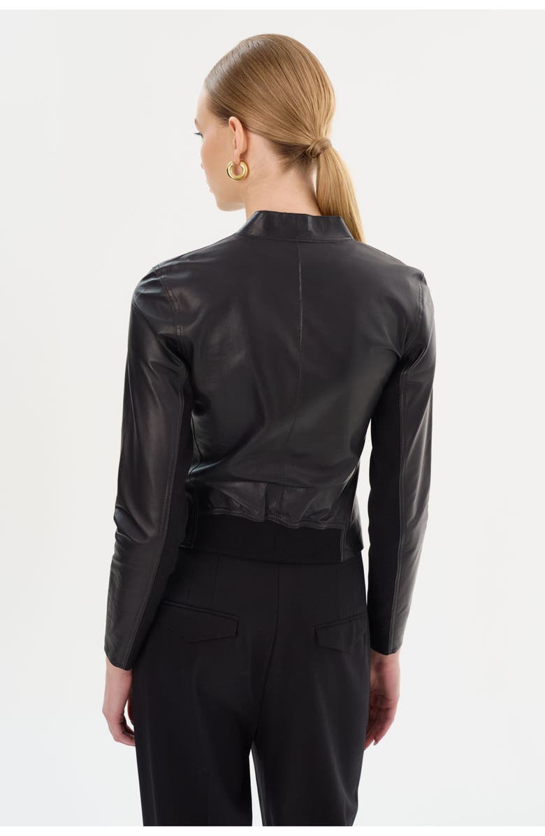 LAMARQUE CHAPIN | Reversible Leather Bomber, Alternate, color, Black/Gold