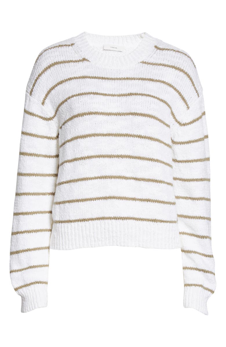 Vince Stripe Crewneck Sweater, Alternate, color, 