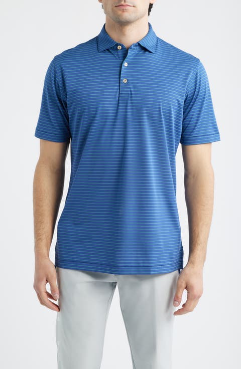 Winston Stripe Performance Piqué Polo
