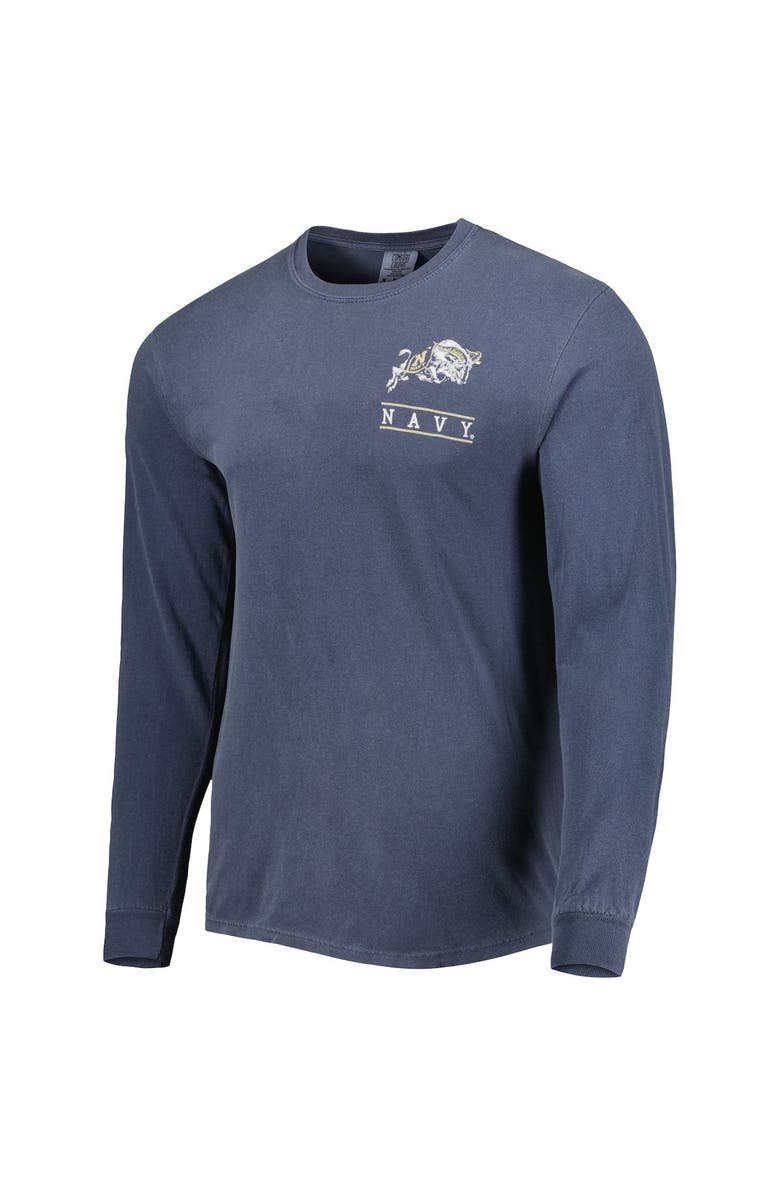 IMAGE ONE Men's Navy Navy Midshipmen Circle Campus Scene Long Sleeve T-Shirt, Alternate, color, Navy