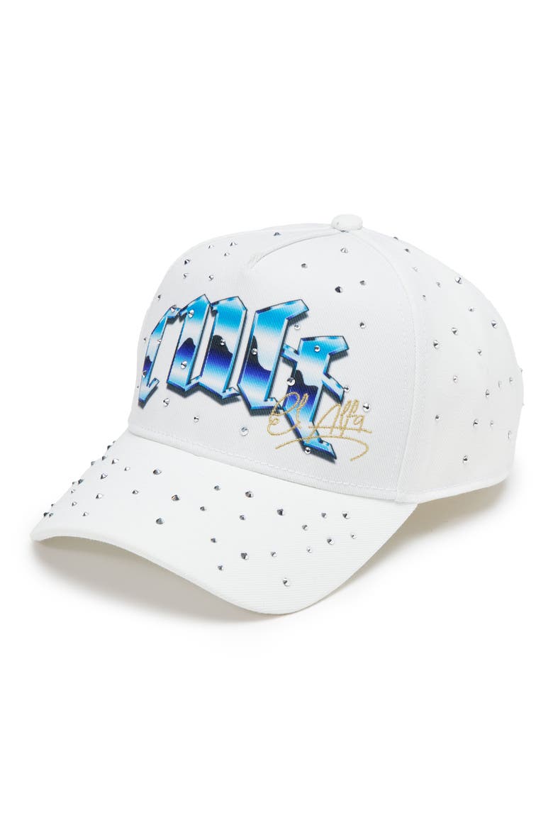 x El Alfa Logo Baseball Cap, Main, color, WINTER WHITE