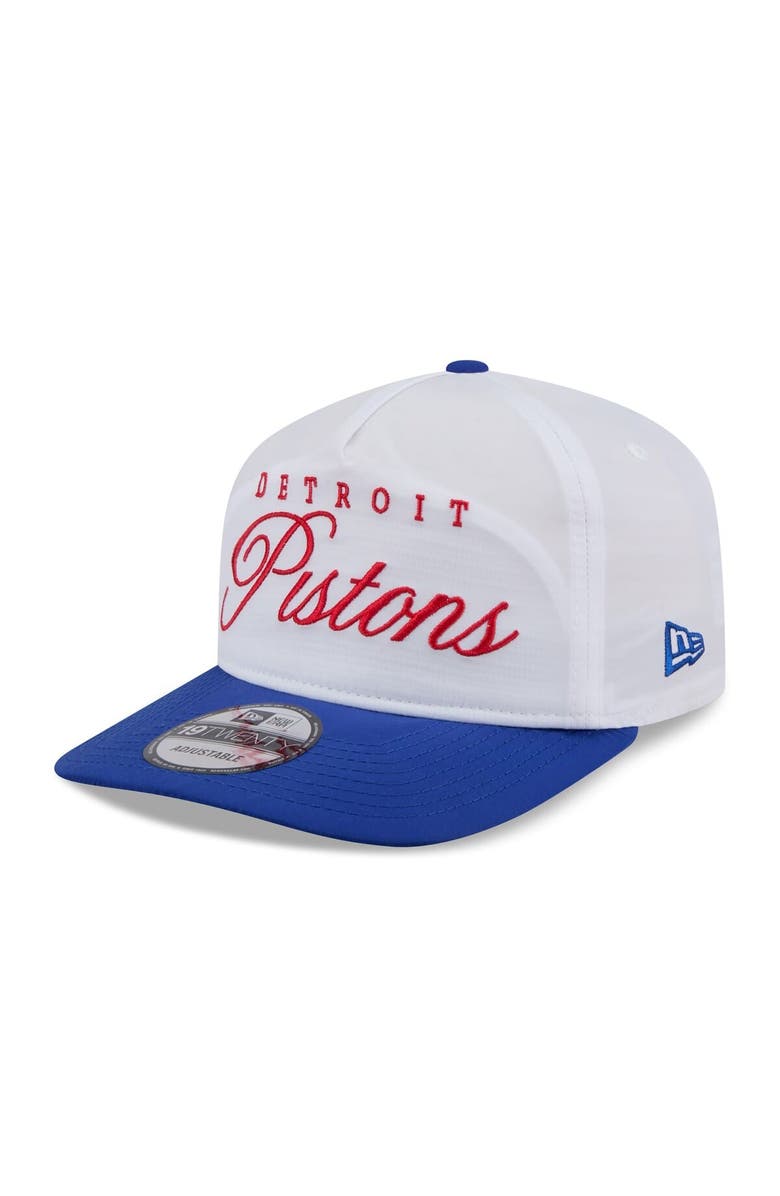 New Era Men's New Era White/Blue Detroit Pistons 2025 NBA Draft On-Stage Nylon 19TWENTY Adjustable Hat, Alternate, color, 