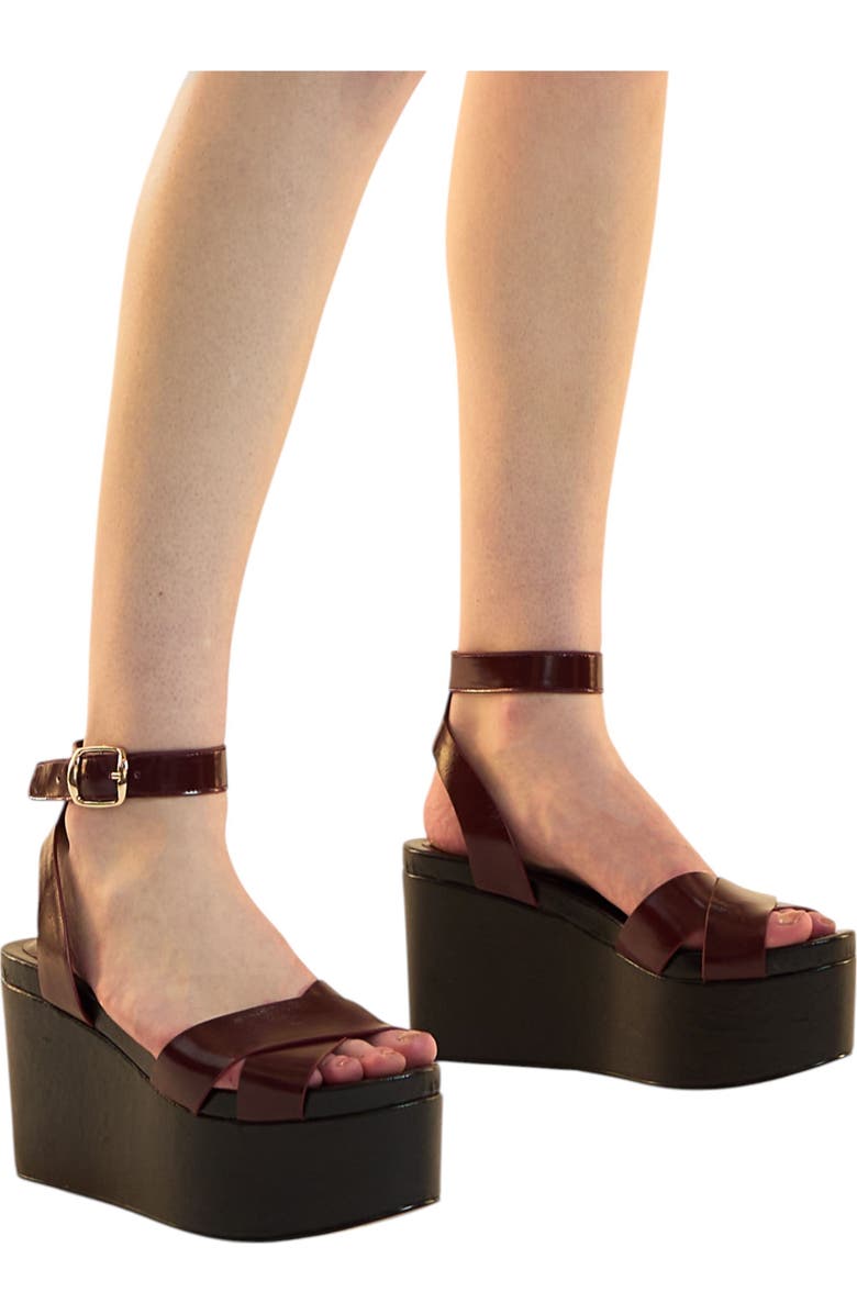 Cynthia Rowley Lisse Leather Wedge Sandals, Alternate, color,