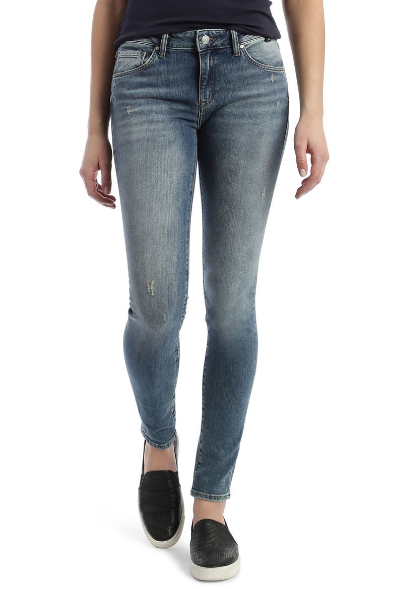 Adriana Skinny Jeans, Main, color, MID DISTRESSED VINTAGE