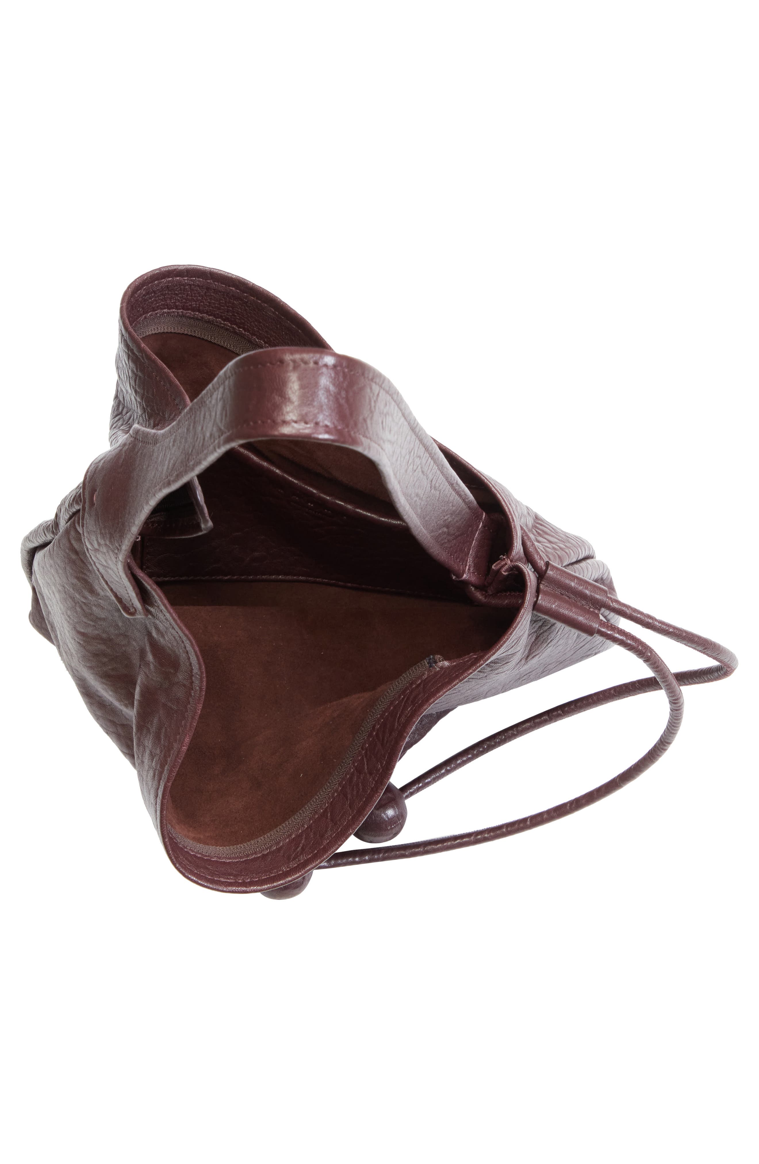 Small Sling Leather Hobo Bag, Alternate, color, 00R85 CHERRY