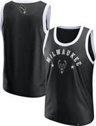 FANATICS Men's Fanatics  Black Milwaukee Bucks Mesh Tank Top