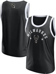 FANATICS Men's Fanatics  Black Milwaukee Bucks Mesh Tank Top