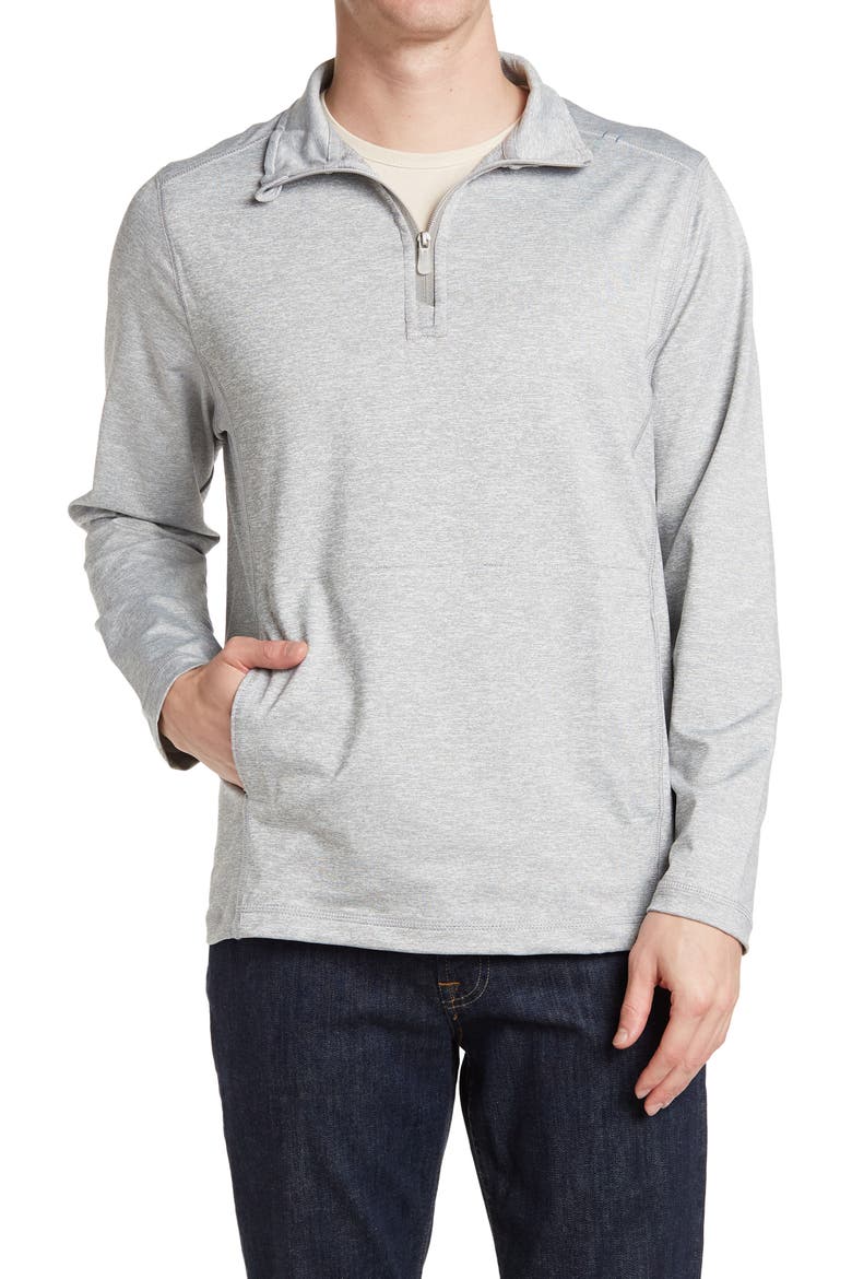 Paseo Half Zip Pullover, Main, color, GRAVEL