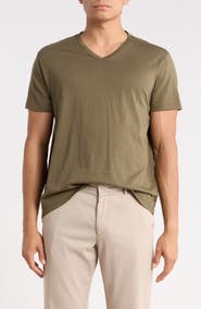 John Varvatos Vaan Mercerized Cotton V-Neck T-Shirt
