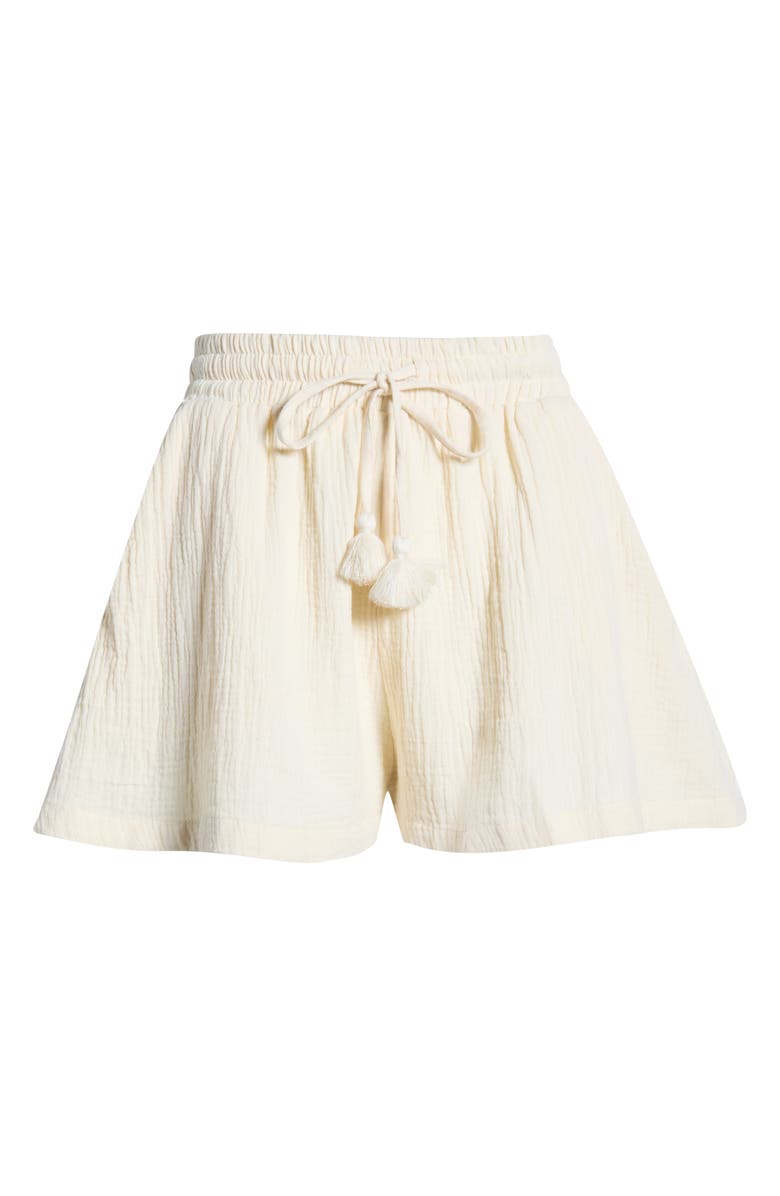 Elan Flowy Cotton Cover-Up Skort, Alternate, color, Natural