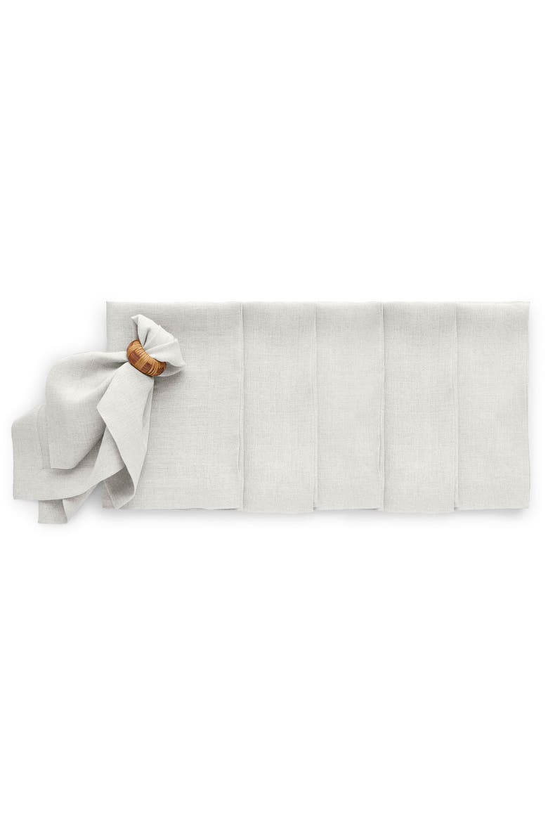 Linen Dinner Napkins Set of 6, 20 x 20" - Sonoma, Main, color, Light Flax