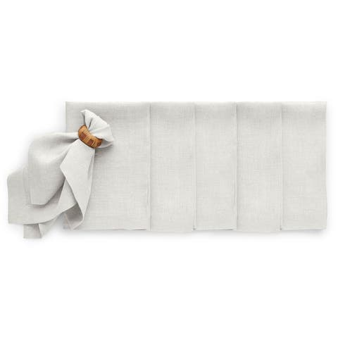 Linen Dinner Napkins Set of 6, 20 x 20 Inch for Dining Table, Holiday and Everyday Table Decor - Sonoma