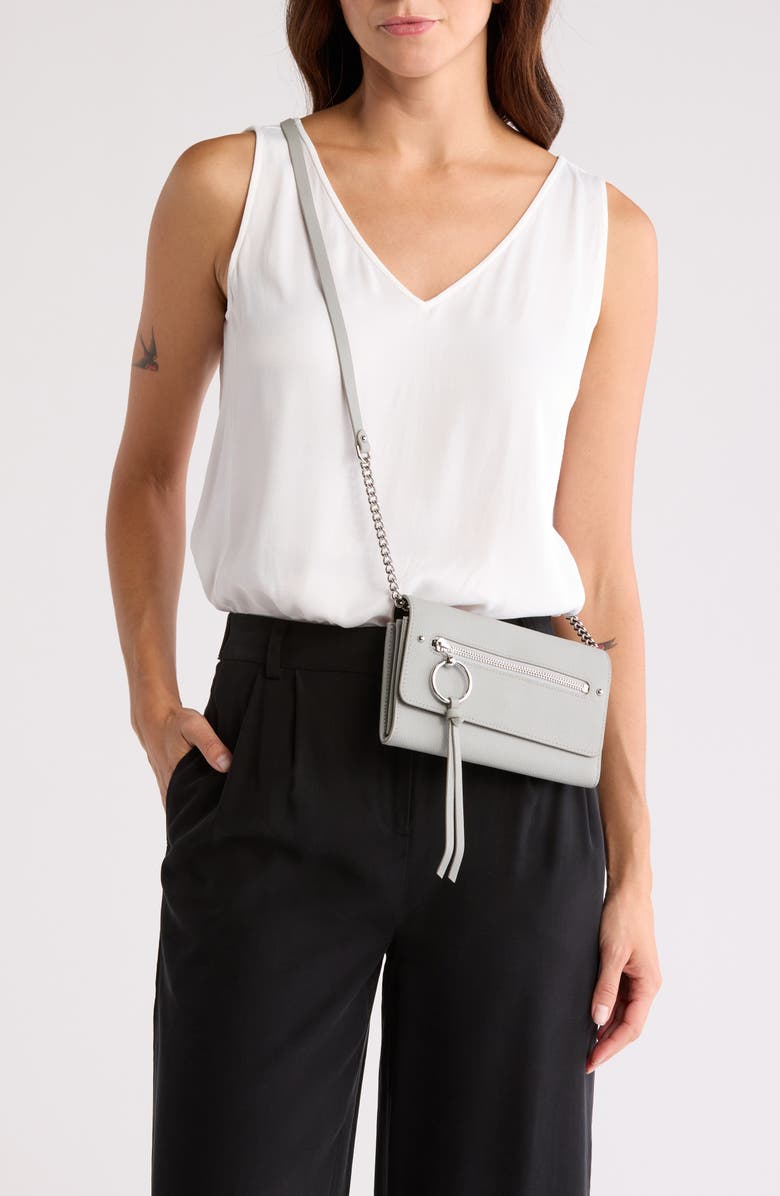 Rebecca Minkoff Gabby Crossbody Wallet, Alternate, color, Dove