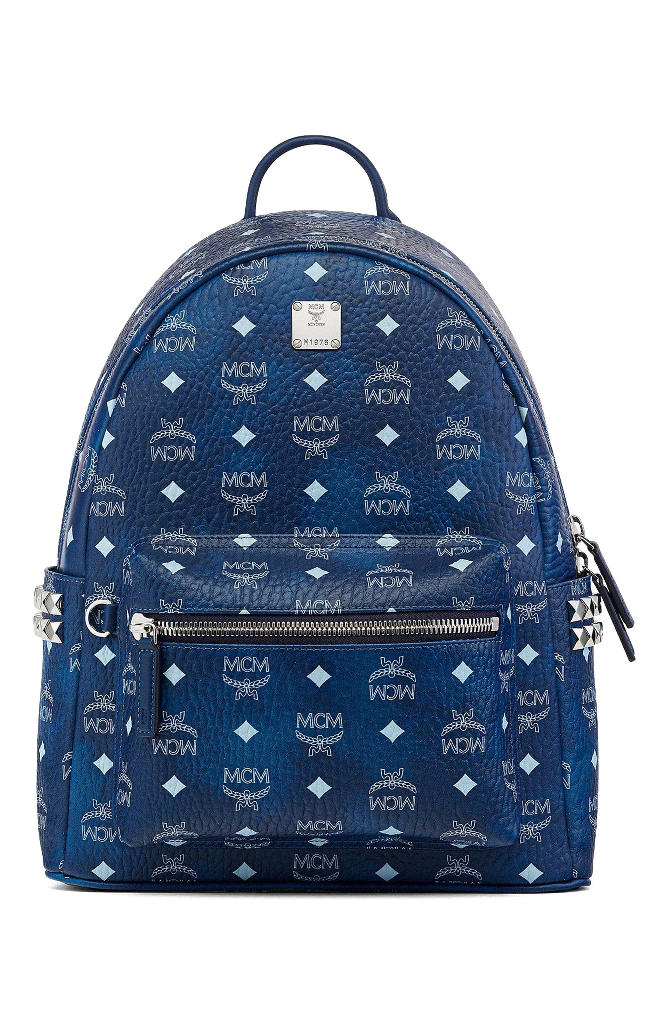 MCM Stark Side Studs Backpack in Visetos, Main, color, 