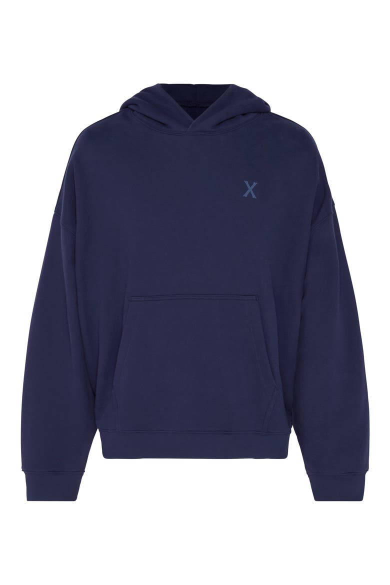 Fleece Hoodie, Alternate, color, DARK AND STORMY BLUE