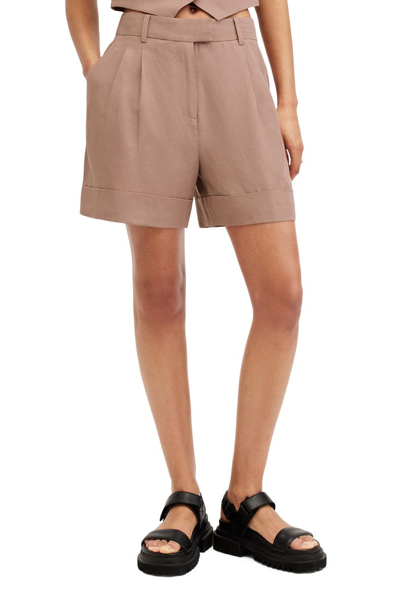 Deri Lyn Cuff Shorts, Main, color, DOE BROWN