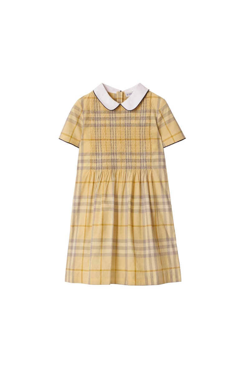 Burberry Check Cotton Dress, Main, color, Drum
