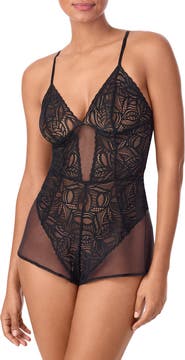 DKNY Deco Lace & Mesh Romper