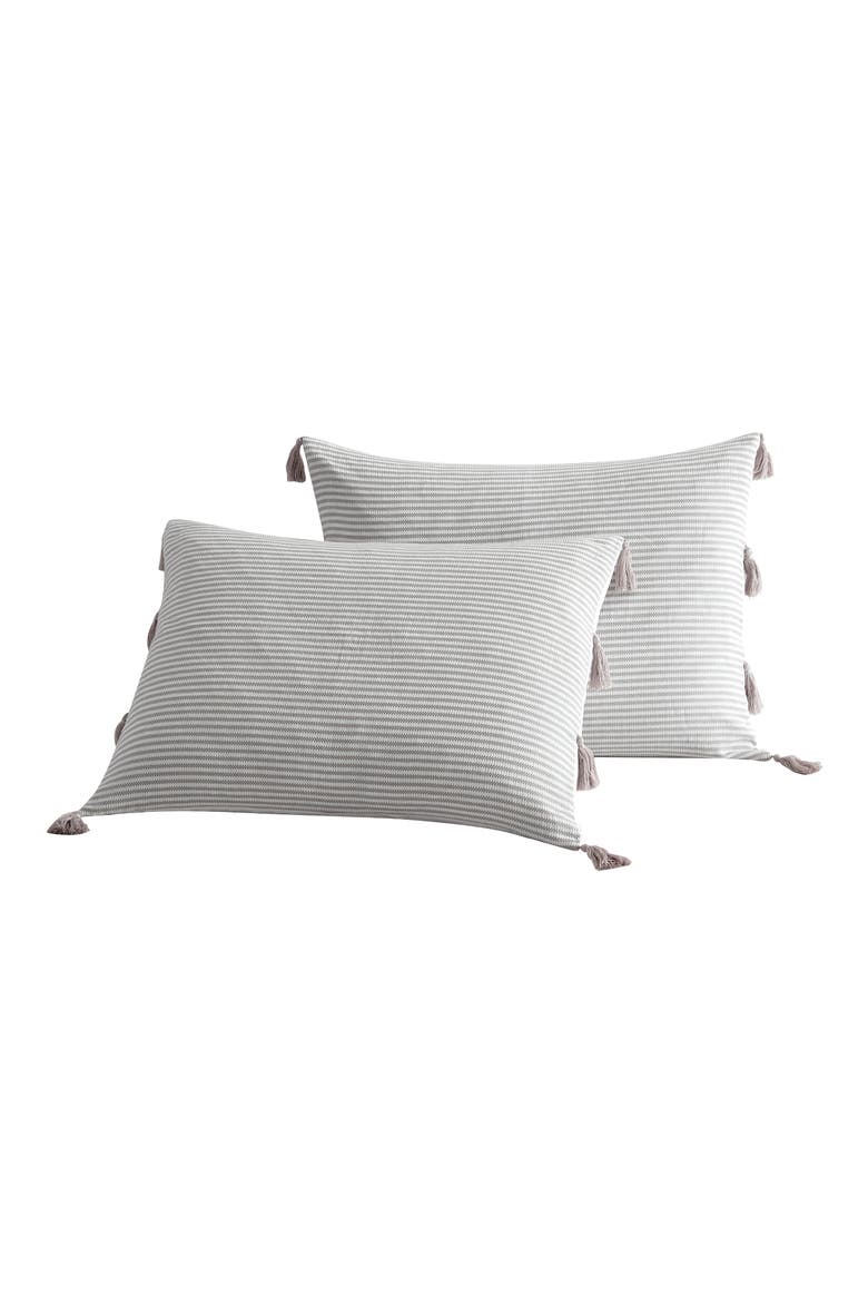 Panama Stripe Comforter & Sham Set, Alternate, color, GREY