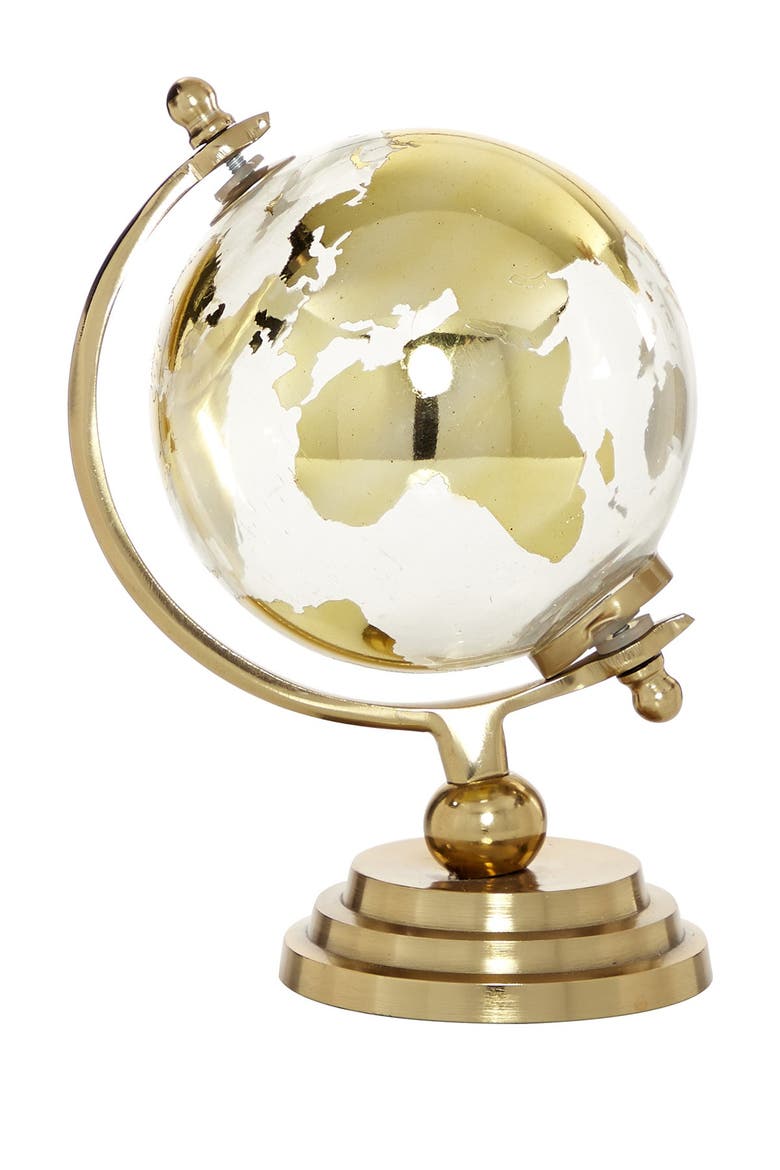Goldtone Aluminum Globe, Main, color, GOLD