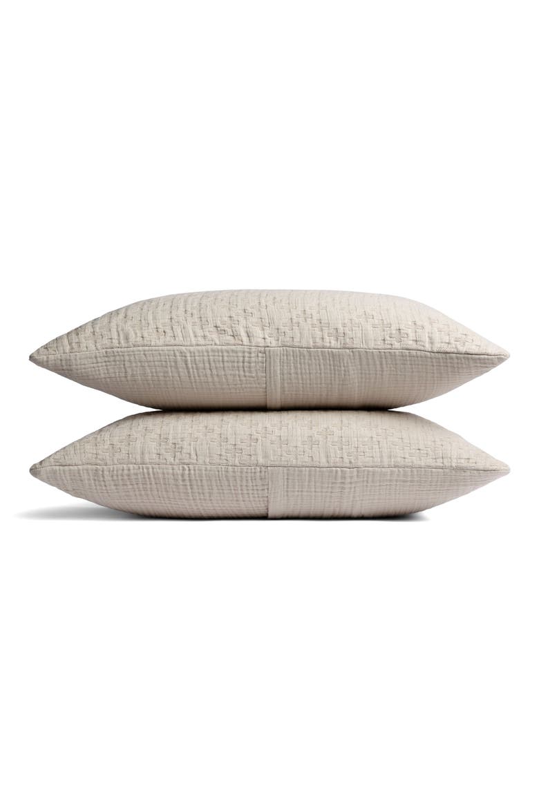 Desert Set of 2 Cotton Shams, Main, color, BONE