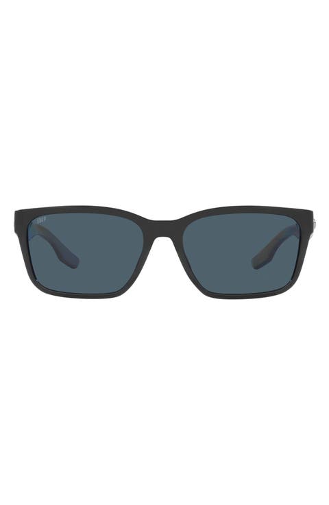 Palmas 57mm Polarized Rectangular Sunglasses