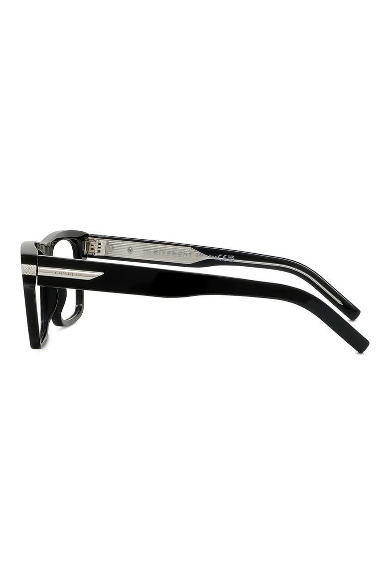 GV One 53mm Rectangular Optical Glasses, Alternate, color, SHINY BLACK