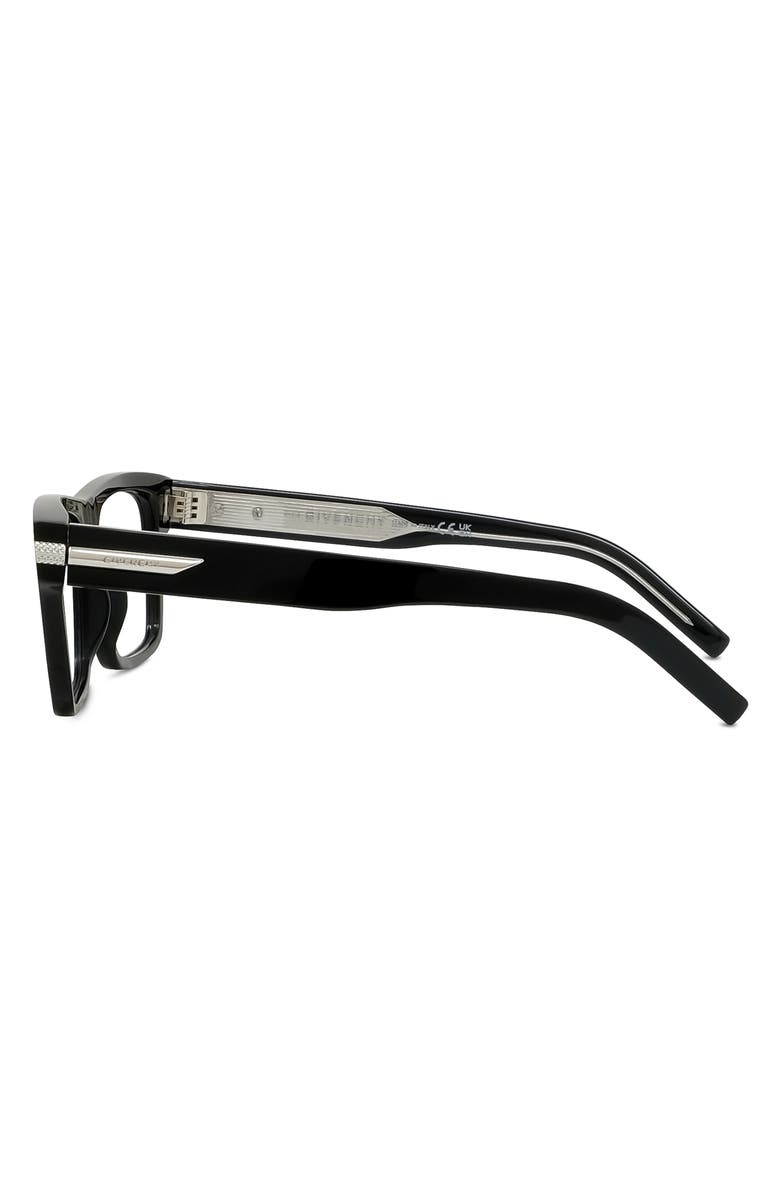 Givenchy GV One 53mm Rectangular Optical Glasses, Alternate, color, Shiny Black