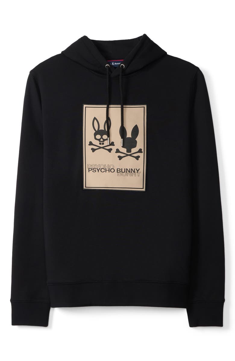 Psycho Bunny Monroe Bunny Patch Pullover Hoodie, Alternate, color, 