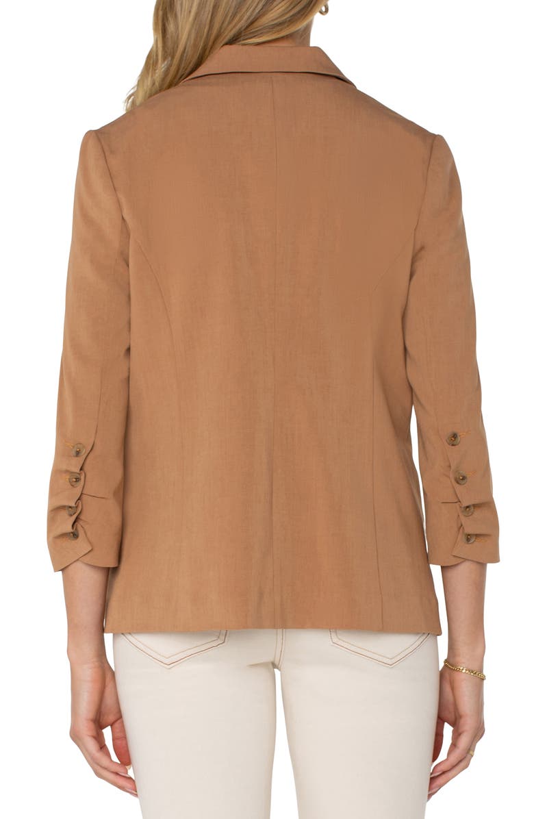 Liverpool Los Angeles Fitted Ruched Sleeve Blazer, Alternate, color, 