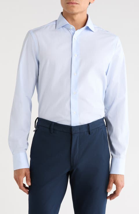 Regular Fit Solid Dress Shirt