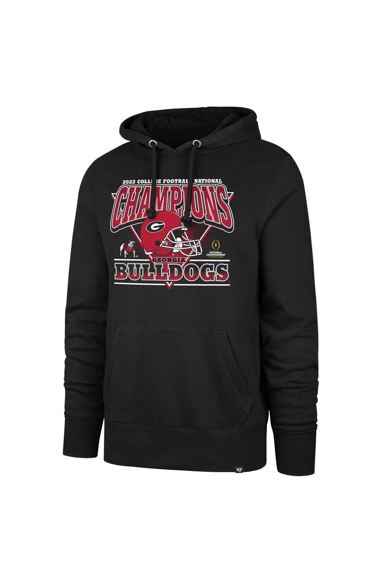 '47 Men's '47 Black Georgia Bulldogs College Football Playoff 2022 National Champions Helmet Pullover Hoodie, Alternate, color, 
