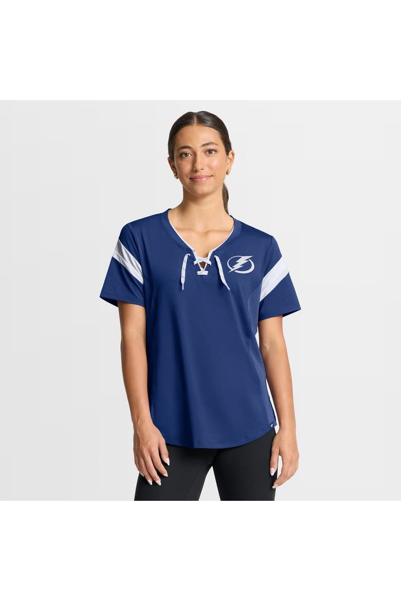 Women's Fanatics Blue Tampa Bay Lightning Offside Athena T-Shirt, Main, color, Blue