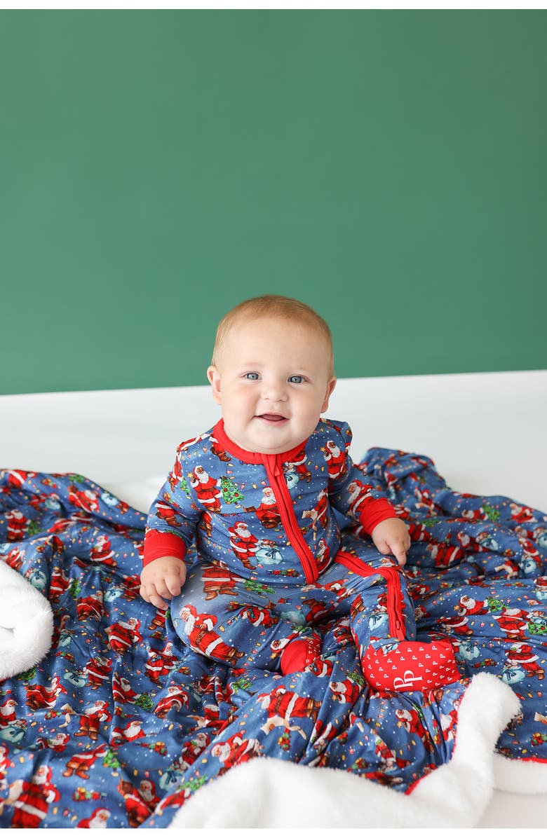 Posh Peanut Santa Clause Plush Reversible Patoo Blanket, Alternate, color,