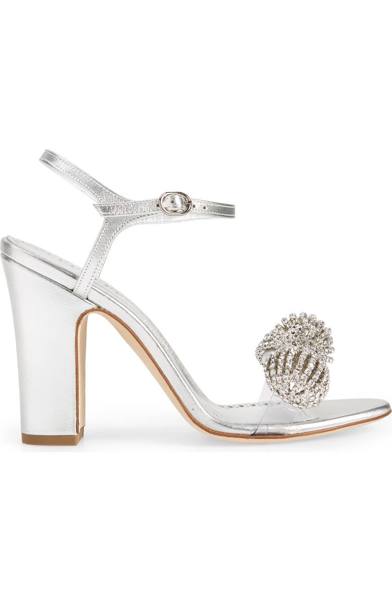 Manolo Blahnik Elhob Metallic Sandal, Alternate, color,