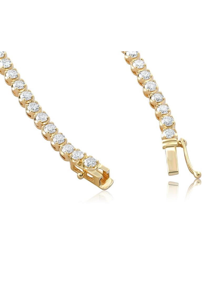 11 1/2Ct Graduated Diamond Tennis Necklace 14k Gold Lab Grown, Alternate, color, 14k Yellow Gold