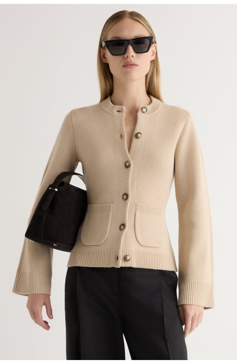 Modern Citizen Eames Cotton Wool Button Cardigan, Alternate, color, 