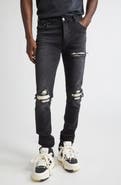 AMIRI MX1 Ultrasuede Patched Skinny Jeans