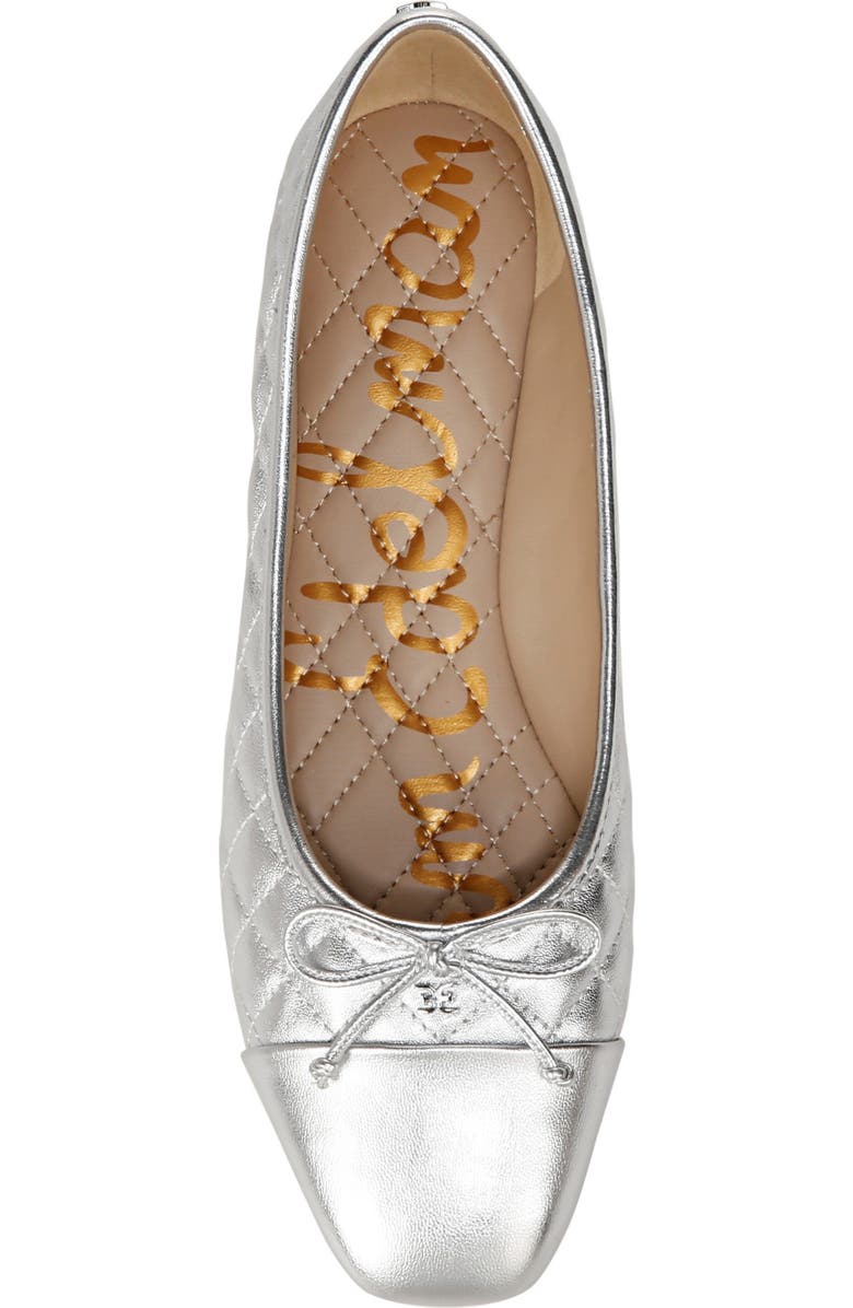 Sam Edelman Marilyn Cap Toe Ballet Flat, Alternate, color, Soft Silver