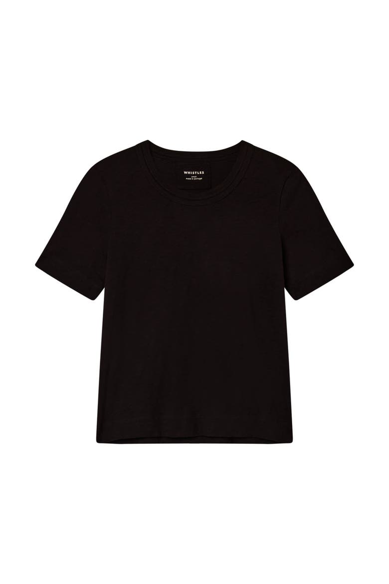 Rosa Double Trim T-shirt, Alternate, color, Black