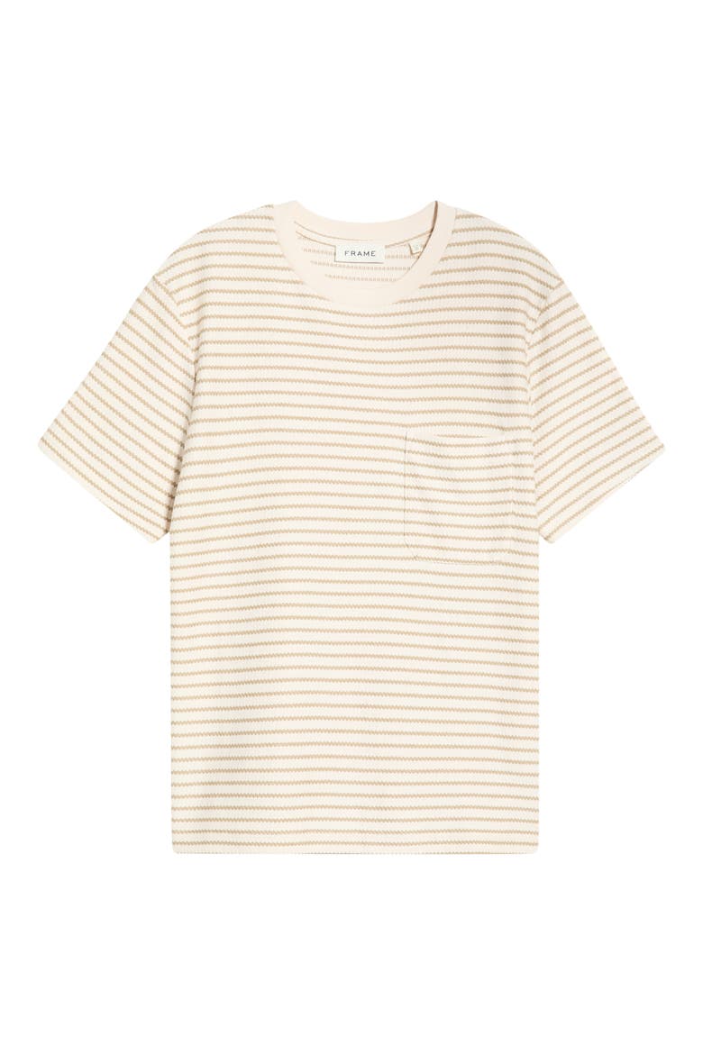 Ribbed Jacquard Stripe T-Shirt, Main, color, NATURAL STRIPE